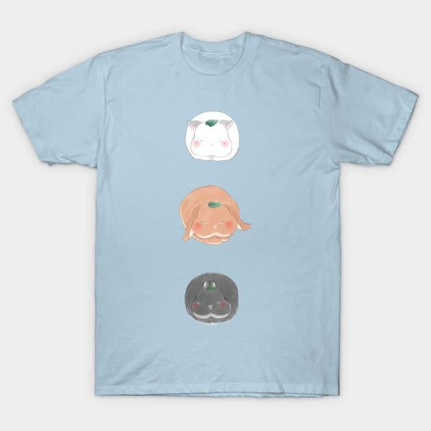 Sleeping Mochi Bunny in  Vertical | Bunniesmee T-Shirt by GambarGrace